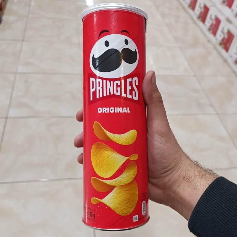 چیپس پرینگلز PRINGLES با طعم اورجینال 165گرمی