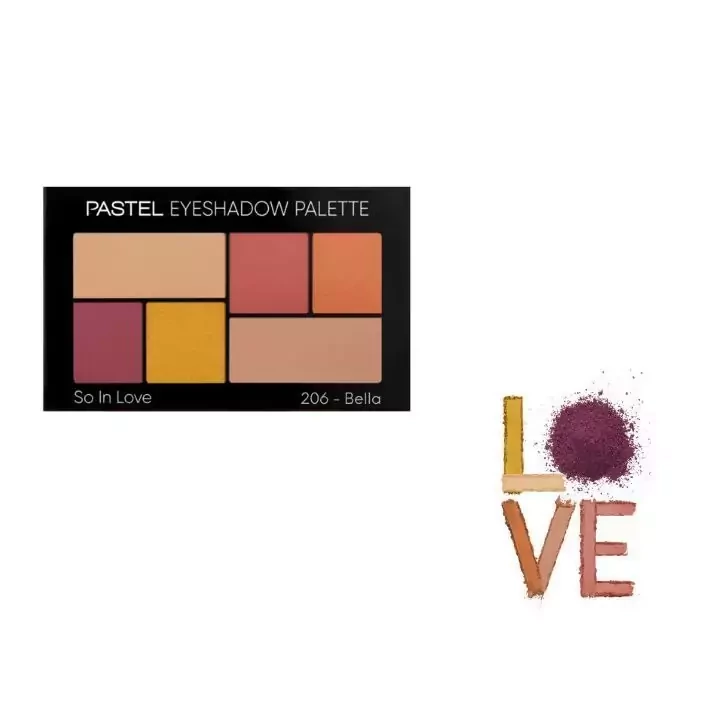 پالت سایه 6 رنگ پاستل شماره 206 pastel