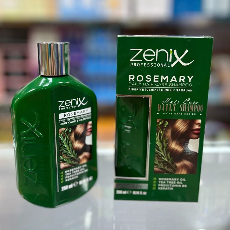 شامپو رزماری زنیکس Zenix ضدریزش، تغذیه کننده و کنترل چربی مو حجم 250 میل
