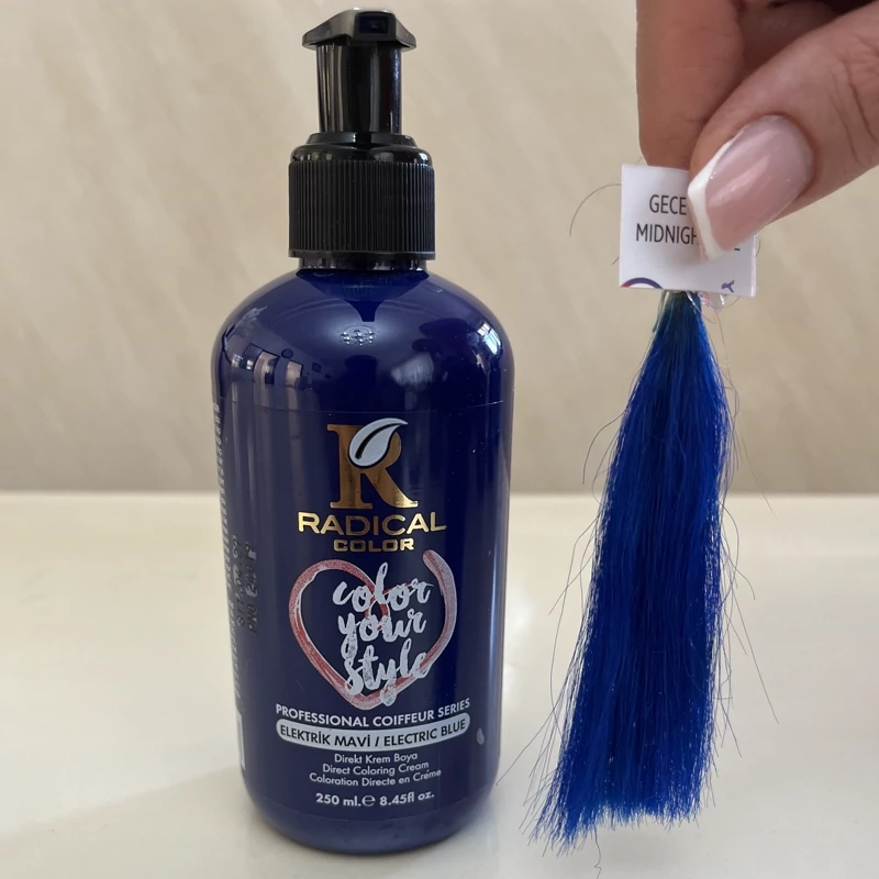 شامپو رنگ  رادیکال رنگ آبی برقیElectric Blue حجم 250 میل