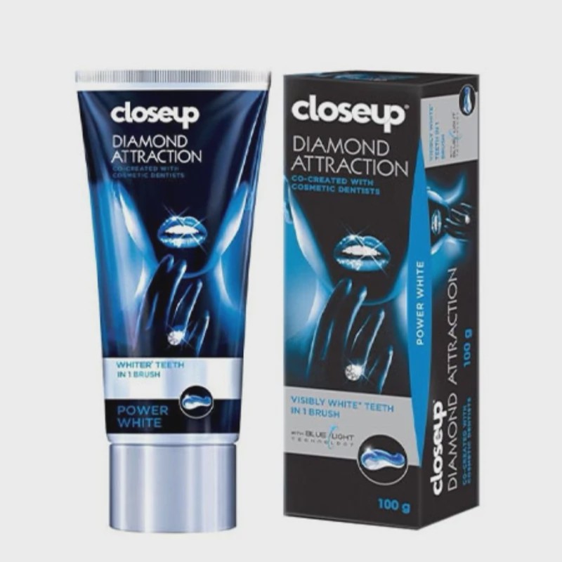 خمیر دندان ژلی سفیدکننده کلوز آپ مدل diamond attention حجم100 گرم Close up whitening gel toothpaste diamond attention m