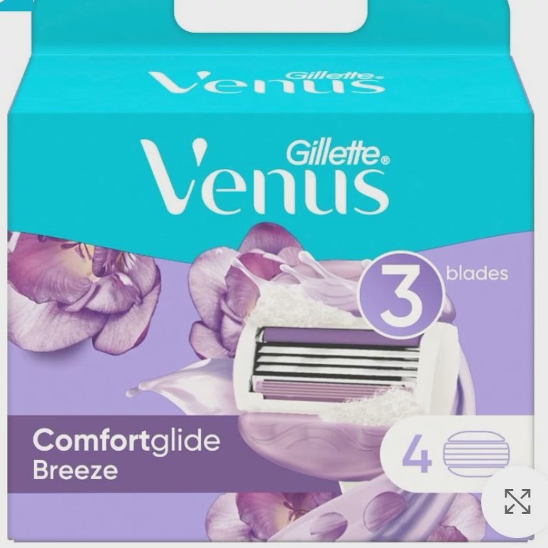 تیغ یدک ژیلت ونوس بریز مدل Comfort Glide Breeze بسته 4 عددی