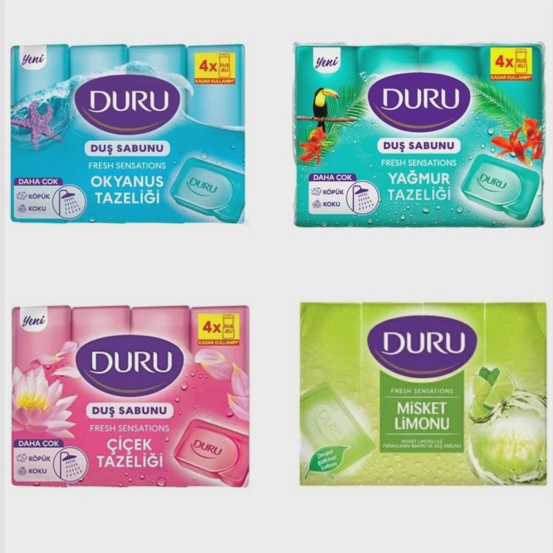 صابون حمام دورو DURU بسته 4 عددی 600 گرم