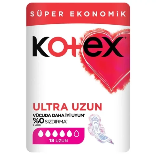 نوار بهداشتی کوتکس مدل Ultra Uzun بسته 18 عددی