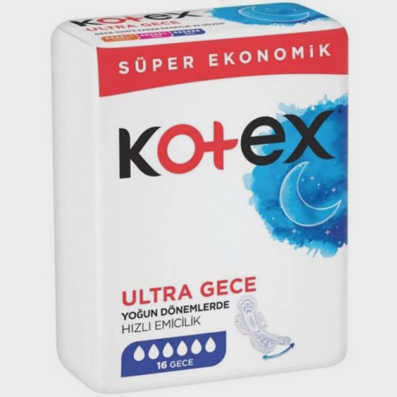نوار بهداشتی کوتکس مدل Ultra Gece بسته 16 عددی
