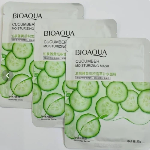 ماسک ورقه ای خیار بیوآکوا BIOAQUA BIOAQU CUCUMBER MOISTURIZING MASK