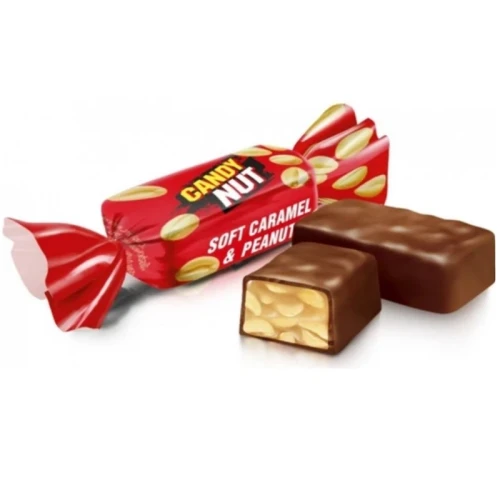 شکلات کاکائویی با مغز بادام زمینی و کارامل اوکراینی روشن ROSHEN کندی نات 250 گرم