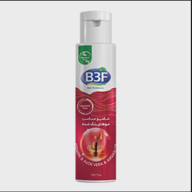 شامپو بدون سولفات مناسب مو های رنگ شده B3F حجم 350 میلی لیتر