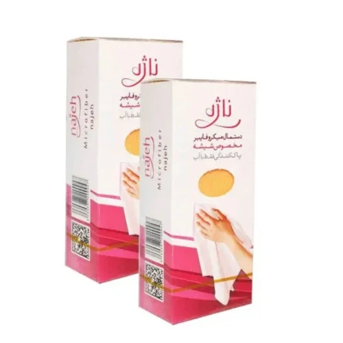 دستمال میکروفایبر ناژه مخصوص شیشه بسته 2 عددی