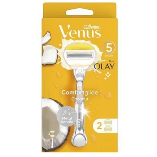 خودتراش 5 لبه ژیلت مدل ونوس اولای Venus Plus Olay Comfortglide Coconut Razor 5 Blade