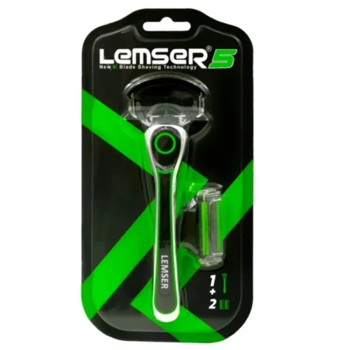 تیغ اصلاح لمسر 5 لبه سیستمی قابل تعویض lemser 2 Blade Shave Blade