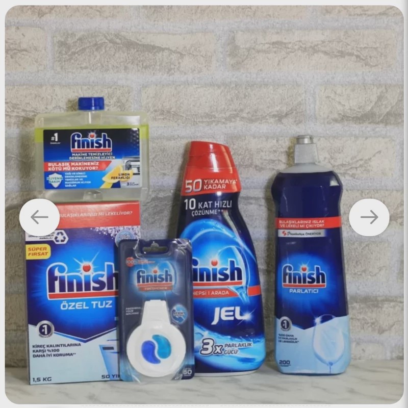 پک کامل ماشین ظرفشویی با ژل فینیش