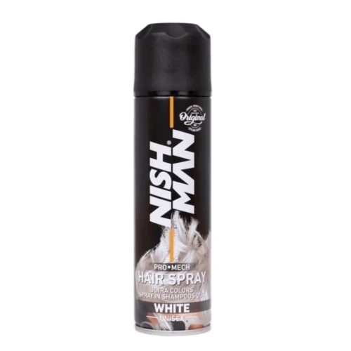 اسپری رنگ مو نیش من (سفید) حجم 150 میلی لیتر - NISHMAN Hair color spray (WHITE) 150 ml