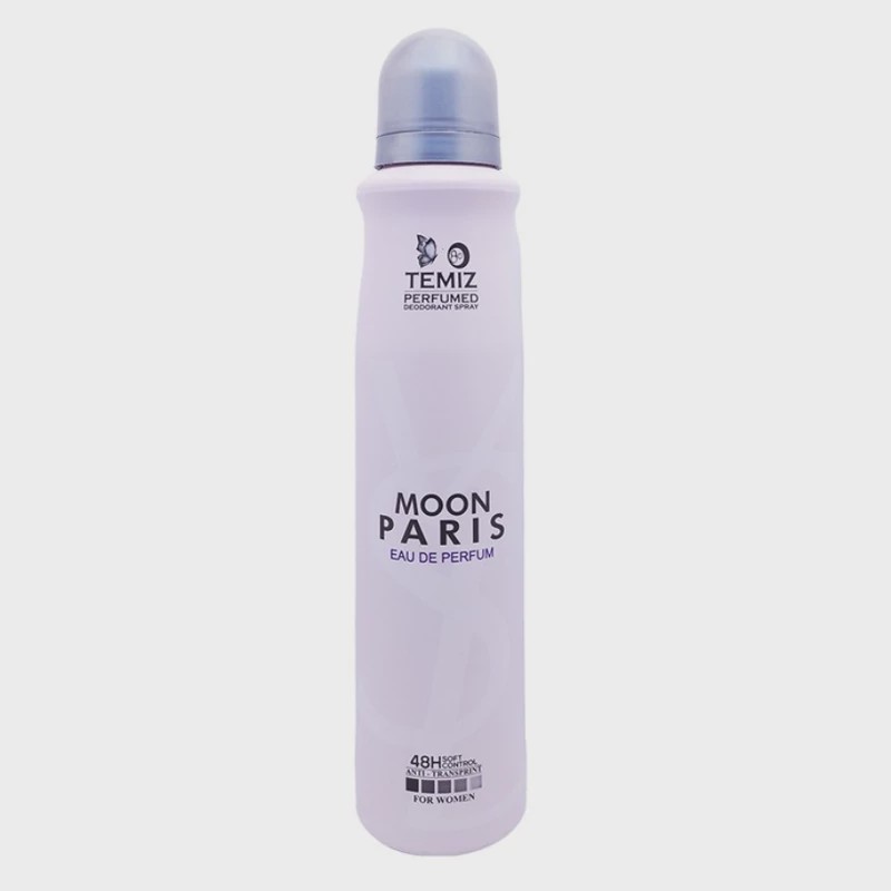 اسپری دئودورانت ضدتعریق تمیز پرفیوم مدل Moon Paris حجم 200 میلی لیتر