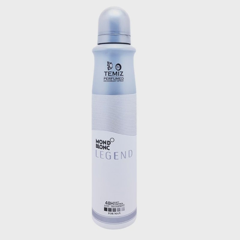 اسپری دئودورانت ضدتعریق تمیز پرفیوم مدل Mond Blonc Legend حجم 200 میلی لیتر