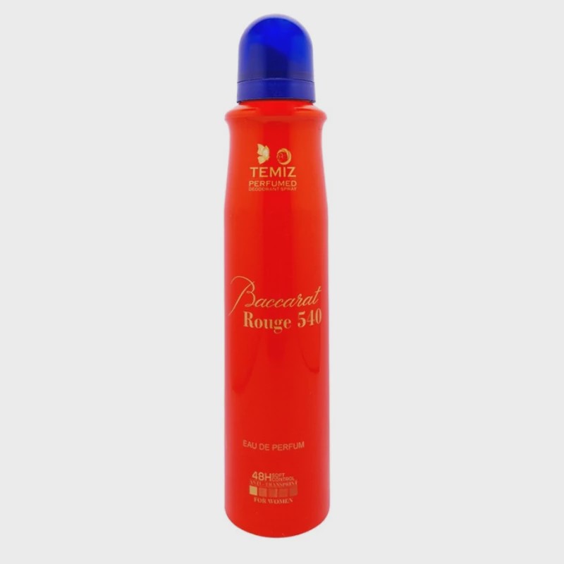 اسپری دئودورانت ضدتعریق تمیز پرفیوم مدل Baccarat Rouge 540 حجم 200 میلی لیتر