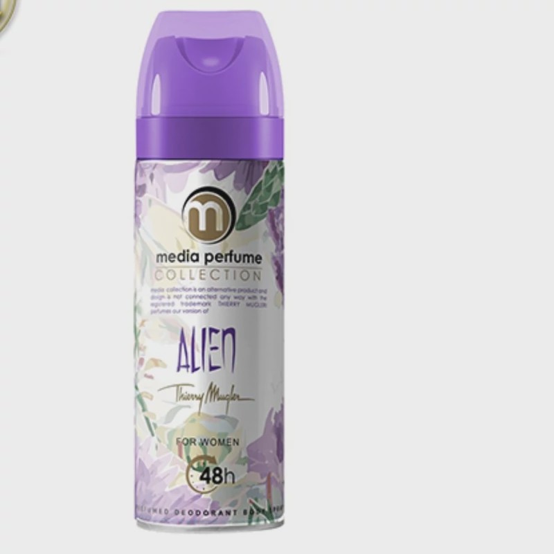 اسپری بدن زنانه مدل الین alien مدیا (media)-حجم 200 میل alien Body Spray media 200ml