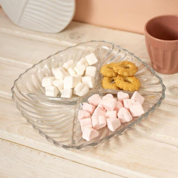اردوخوری شیشه ای 4خانه طرح سانتا
