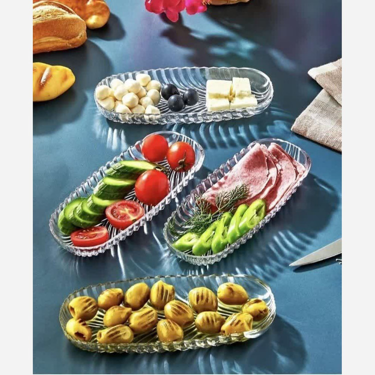 دیس بیضی شیشه ای سایز33