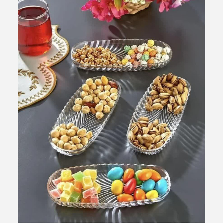 دیس بیضی شیشه ای سایز 28